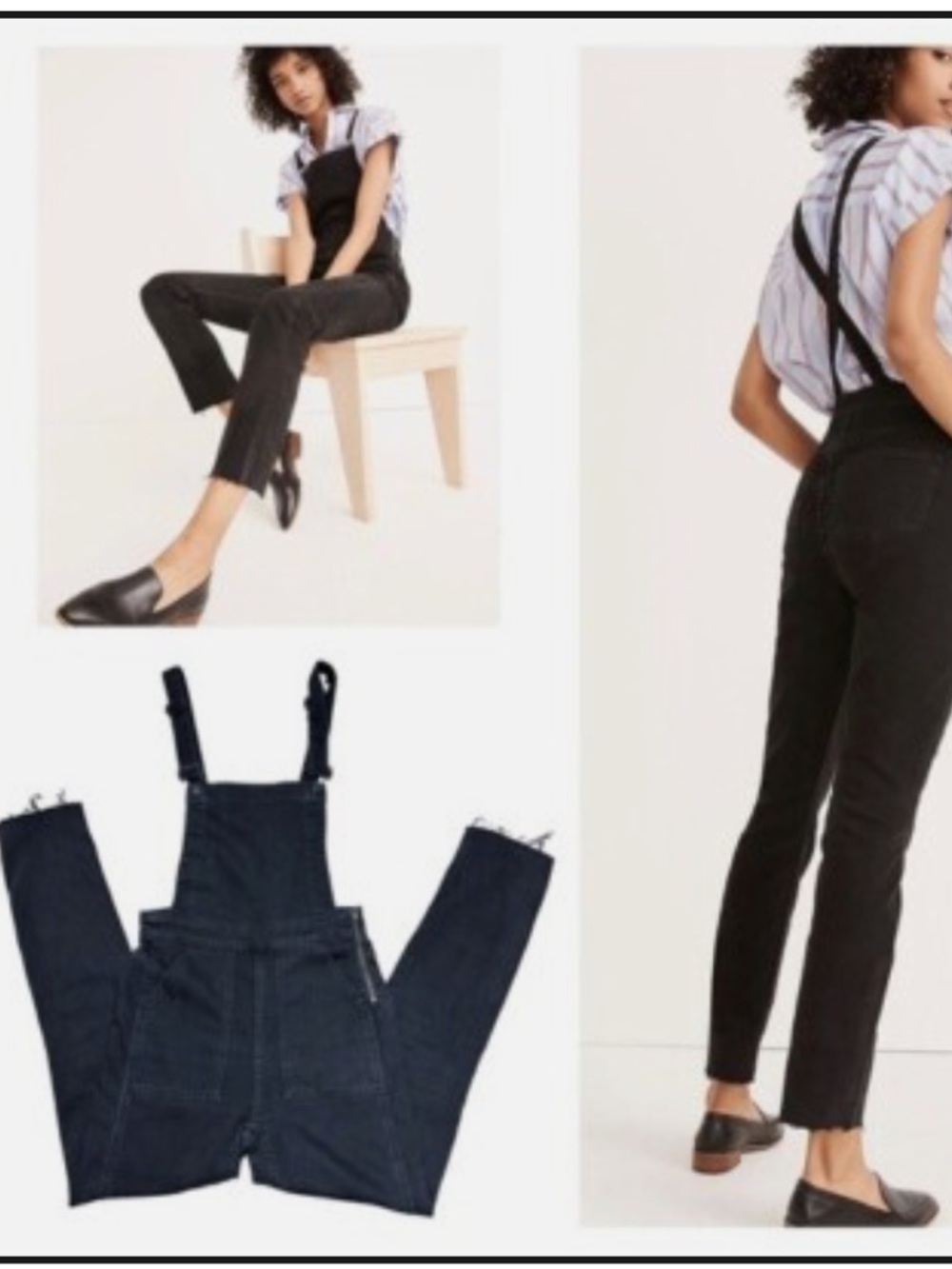 MADEWELL skinny stretch overalls in Lunar Wash sIze Large - Picture 3 of 14